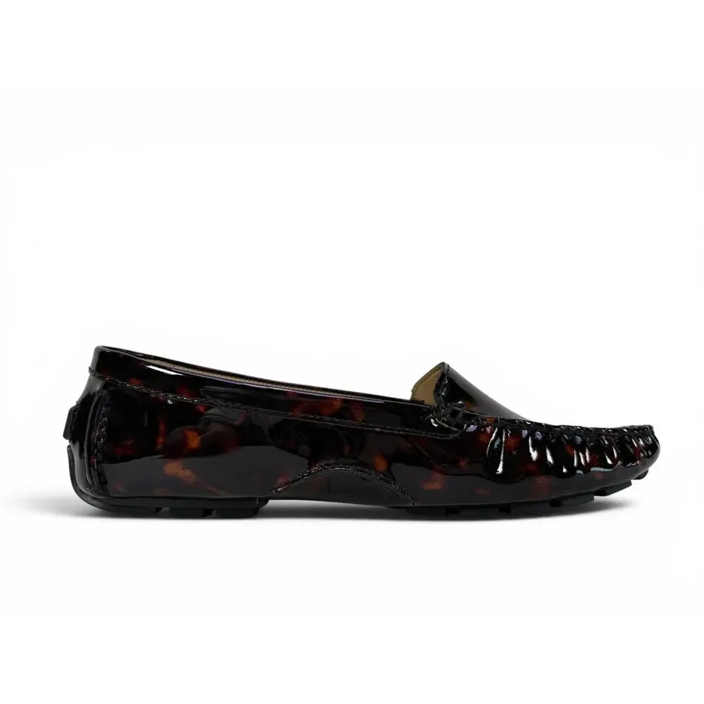 Marc Joseph Manhasset Loafer Womens 9.5‎ Tortoise Patent Leather Driver Slip On